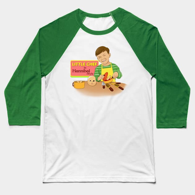 Little Chef - Hannibal Style Baseball T-Shirt by The Graphicallist